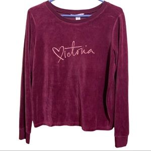Victoria’s Secret Velour Open Back Top S